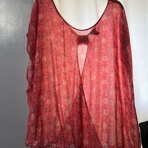 Pink floral open back